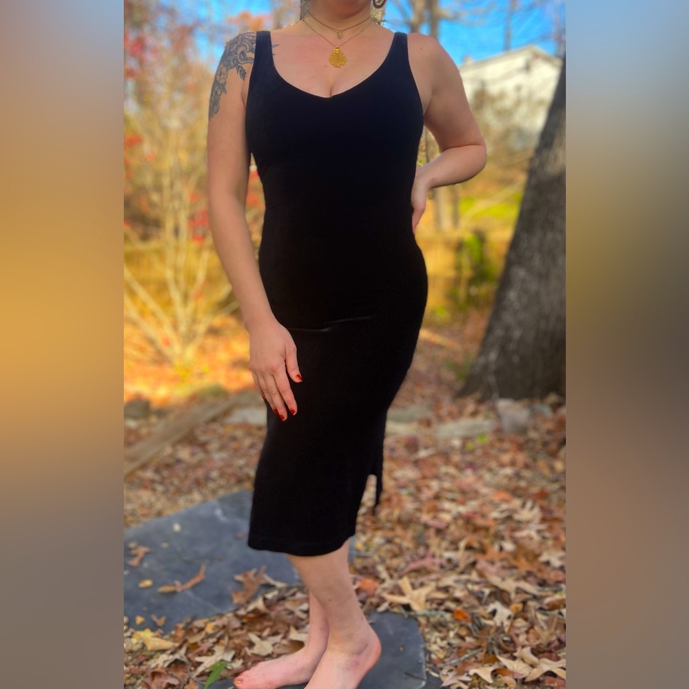 Little Black Velvet Dress